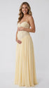 Butter Yellow Lace Maternity Dress, Corset Lace-Up Pregnancy Maxi Dress for Baby Shower, Maternity Photoshoot, Gender Reveal, Pregnancy Announcement, Bridal Shower, Formal Events | Bumplook