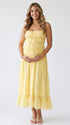 Butter Yellow Maternity Dress for Garden Baby Shower | Bumplook