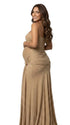champagne glitter maternity maxi dress sheer mesh bodycon pregnancy gown