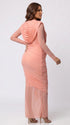Peach Pink Pregnancy Dress, Maternity Maxi Dress for Baby Shower, Maternity Photoshoot, Gender Reveal, Pregnancy Announcement, Bridal Shower, Formal Events | Bumplook