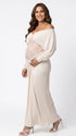 Cream Baby Shower Maternity Dress, Lace Belly Pregnancy Dress for Maternity Photoshoot, Gender Reveal, Pregnancy Announcement | Bumplook