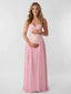 Dusty Pink Lace Halter Maternity Maxi Dress