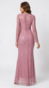 Dusty Pink Sequin Mesh Maternity Maxi Dress for Pregnancy Photoshoot