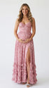 Dusty Rose Maternity Dress, Wedding Guest Maternity Maxi Dress for Baby Shower, Maternity Photoshoot, Gender Reveal, Pregnancy Announcement, Wedding Guest, Bridal Shower, Formal Events | Bumplook