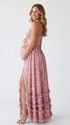 Dusty Rose Maternity Dress, Wedding Guest Maternity Maxi Dress for Baby Shower, Maternity Photoshoot, Gender Reveal, Pregnancy Announcement, Wedding Guest, Bridal Shower, Formal Events | Bumplook