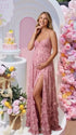 Dusty Rose Maternity Dress, Wedding Guest Maternity Maxi Dress for Baby Shower, Maternity Photoshoot, Gender Reveal, Pregnancy Announcement, Wedding Guest, Bridal Shower, Formal Events | Bumplook