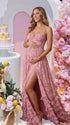 Dusty Rose Maternity Dress, Wedding Guest Maternity Maxi Dress for Baby Shower, Maternity Photoshoot, Gender Reveal, Pregnancy Announcement, Wedding Guest, Bridal Shower, Formal Events | Bumplook