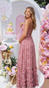 Dusty Rose Maternity Dress, Wedding Guest Maternity Maxi Dress for Baby Shower, Maternity Photoshoot, Gender Reveal, Pregnancy Announcement, Wedding Guest, Bridal Shower, Formal Events | Bumplook