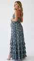 Forest Green Pearl Halter Maternity Dress, Woodland Baby Shower Maternity Maxi Dress for Baby Shower, Maternity Photoshoot, Gender Reveal, Pregnancy Announcement, Wedding Guest, Bridal Shower, Formal Events | Bumplook