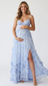 French Blue Maternity Dress, Something Blue Maternity Maxi Dress for Baby Shower, Maternity Photoshoot, Gender Reveal, Pregnancy Announcement, Beach Photoshoot, Bridal Shower, Formal Events | Bumplook