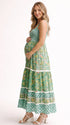 Boho Maternity Maxi Dress for Summer Baby Shower and Babymoon | Bumplook