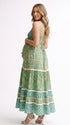 Green Cottagecore Maternity Dress for Garden Photoshoot | Bumplook