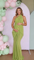 Green Butterfly Maternity Dress for Garden Baby Shower | Bumplook
