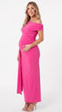 Hot Pink Pregnancy Announcement Dress for Maternity Photos | Bumplook