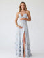 Ice Blue Pearl Halter Maternity Maxi Dress – Princess Baby Shower Pregnancy Gown