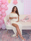 Ivory One Shoulder Cutout Maternity Dress