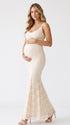 Romantic Ivory Maternity Photoshoot Dress for Pregnancy Portraits | Bumplook
