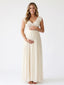 Ivory Lace Chiffon Maternity Maxi Dress for Boho Baby Shower