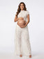 Ivory Lace Two Piece Maternity Photoshoot Pants Set