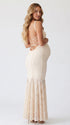 Ivory Floral Lace Maternity Dress for Baby Shower | Bumplook