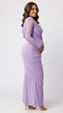 Lavender Gender Reveal Dress, Maternity Maxi Dress for Baby Shower, Maternity Photoshoot, Pregnancy Announcement, Bridal Shower, Formal Events | Bumplook