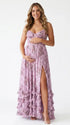 Lavender Floral Maternity Dress, Spring Baby Shower Maternity Maxi Dress for Baby Shower, Maternity Photoshoot, Gender Reveal, Pregnancy Announcement, Garden Party, Bridal Shower, Formal Events | Bumplook