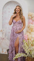 Lavender Floral Maternity Dress, Spring Baby Shower Maternity Maxi Dress for Baby Shower, Maternity Photoshoot, Gender Reveal, Pregnancy Announcement, Garden Party, Bridal Shower, Formal Events | Bumplook