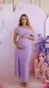 Lavender Maternity Dress for Spring Maternity Photoshoot | Bumplook