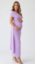 Pastel Purple Pregnancy Maxi Dress for Spring Photoshoot | Bumplook