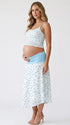 Light Blue Polka Dot Maternity Two Piece Set with Crop Top and Midi Skirt for Baby Shower and Maternity Photoshoot | Bumplook

Crop Top Detail