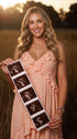 Peach Maternity Dress for Romantic Maternity Photoshoot | Bumplook