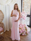 Blush Pink Ruched Bodycon Maternity Dress