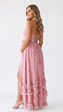 Pink Pearl Halter Maternity Dress, Sweetheart Baby Shower Maternity Maxi Dress for Baby Shower, Maternity Photoshoot, Gender Reveal, Pregnancy Announcement, Wedding Guest, Bridal Shower, Formal Events | Bumplook