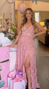 Pink Pearl Halter Maternity Dress, Sweetheart Baby Shower Maternity Maxi Dress for Baby Shower, Maternity Photoshoot, Gender Reveal, Pregnancy Announcement, Wedding Guest, Bridal Shower, Formal Events | Bumplook