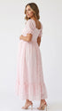 Blush Pink Plus Size Baby Shower Maxi Dress | Bumplook