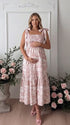 Pink Maternity Sundress for Summer Baby Shower | Bumplook