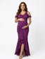 Plum Ruffle Halter Maternity Maxi Dress – Ruched Purple Pregnancy Dress