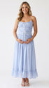 Powder Blue Maternity Dress for Baby Shower | Bumplook