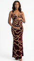 Red Sequin Rose Maternity Maxi Dress for Baby Shower and Maternity Photoshoot
