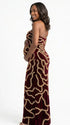 Red Sequin Rose Maternity Maxi Dress for Baby Shower and Maternity Photoshoot