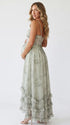 Sage Green Boho Maternity Dress, Garden Baby Shower Maternity Maxi Dress for Baby Shower, Maternity Photoshoot, Gender Reveal, Pregnancy Announcement, Wedding Guest, Bridal Shower, Formal Events | Bumplook