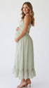 Sage Maternity Maxi Dress for Garden Baby Shower | Bumplook