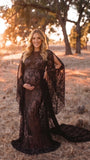 Black Lace Maternity Photoshoot Gown, Pregnancy Dress for Maternity Photoshoot, Pregnancy Announcement, Golden Hour Photos, Studio Portraits | Bumplook