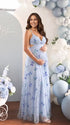 Elegant butterfly baby shower dress for pregnancy photography