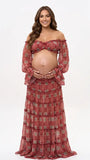 Boho Maternity Dress Set, Two Piece Pregnancy Outfit for Beach Maternity Photoshoot, Babymoon, Pregnancy Announcement, Outdoor Photoshoot | Bumplook