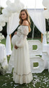 Elegant White Maternity Maxi Dress – Photoshoot & Baby Shower Outfit