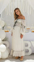 White Maternity Dress for Baby Shower Party