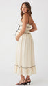 White Casual Maternity Dress for Outdoor Baby Shower | Bumplook