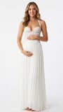 White Maternity Dress, Lace Corset Pregnancy Gown for Baby Shower, Maternity Photoshoot, Gender Reveal, Pregnancy Announcement, Wedding Guest, Bridal Shower, Formal Events | Bumplook