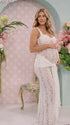 white lace corset maternity maxi dress with mermaid silhouette and sweetheart neckline